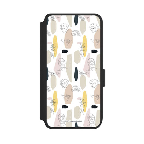 Samsung Galaxy S25 NIVOflip Helle Seite Line Art
