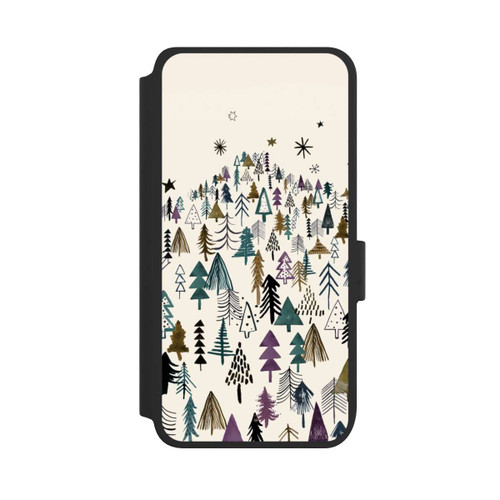 Samsung Galaxy S25 NIVOflip Bergbäume Wald Lila