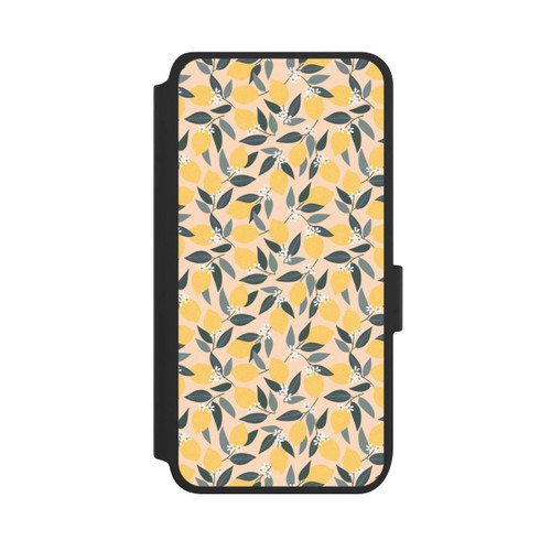 Samsung Galaxy S25 NIVOflip Rosa Zitronen-Muster