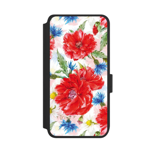 Samsung Galaxy S25 NIVOflip Sommerwiese Kornblumen Mohn