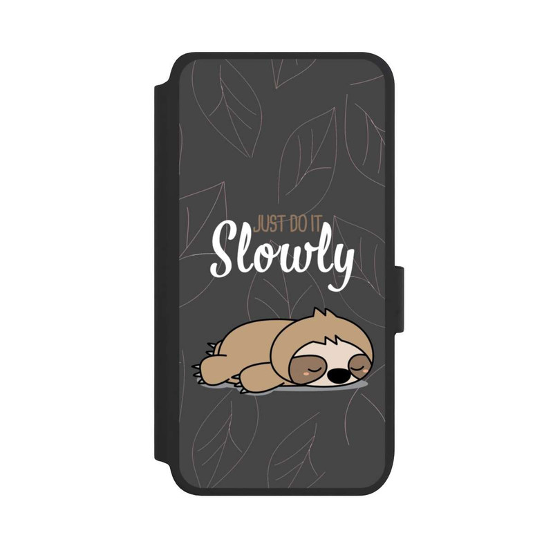 Galaxy S25 NIVOflip Just Do It Slowly Sloth Grey