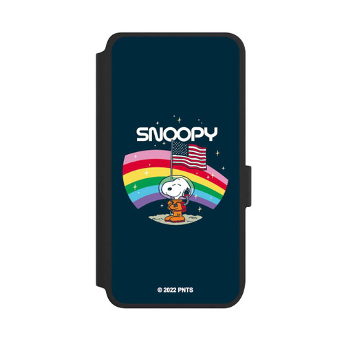 Samsung Galaxy S25 NIVOflip Snoopy Weltraumreisender Regenbogen