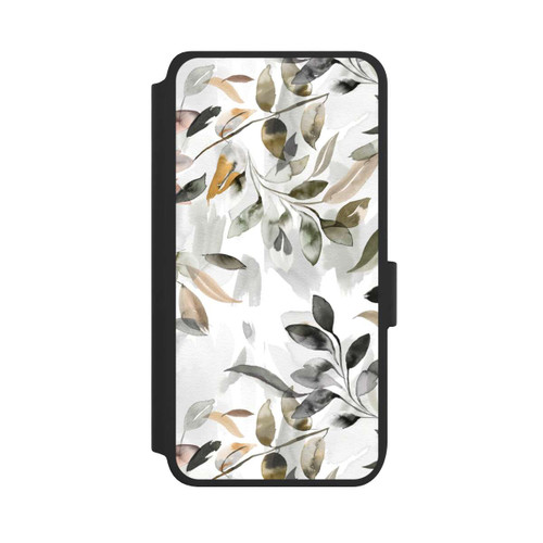 Samsung Galaxy S25 NIVOflip Watercolor Neutral Leaves