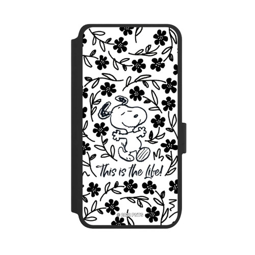 Samsung Galaxy S25 NIVOflip Snoopy schwarz und weiß This Is The Life