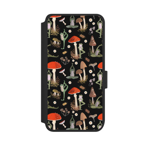 Samsung Galaxy S25 NIVOflip Yoga-Frösche mit Pilzen