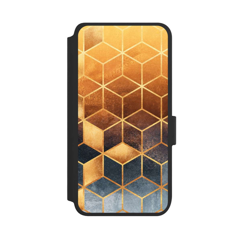 Galaxy S25 NIVOflip Würfel goldener Farbverlauf