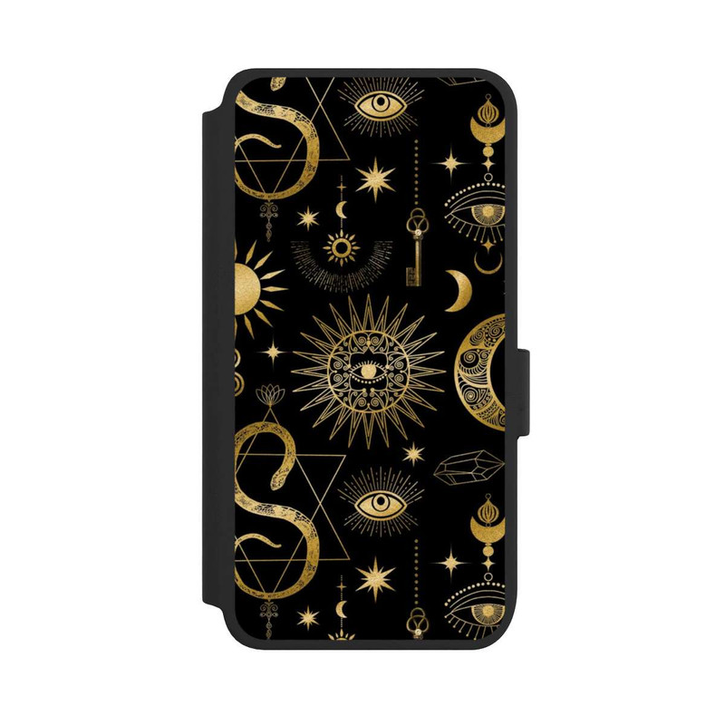 Galaxy S25 NIVOflip Himmlische Sonne und Mond Steampunk