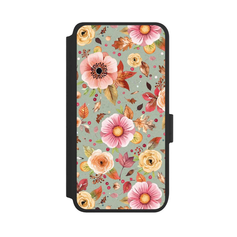 Galaxy S25 NIVOflip Herbstblumen Weiches Grün