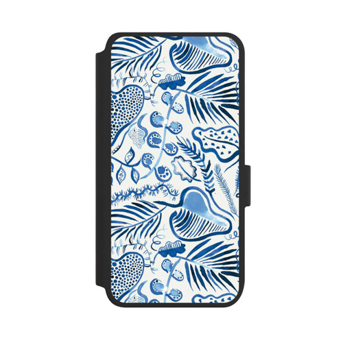 Samsung Galaxy S25 NIVOflip Tropical Forest Leaves Blue