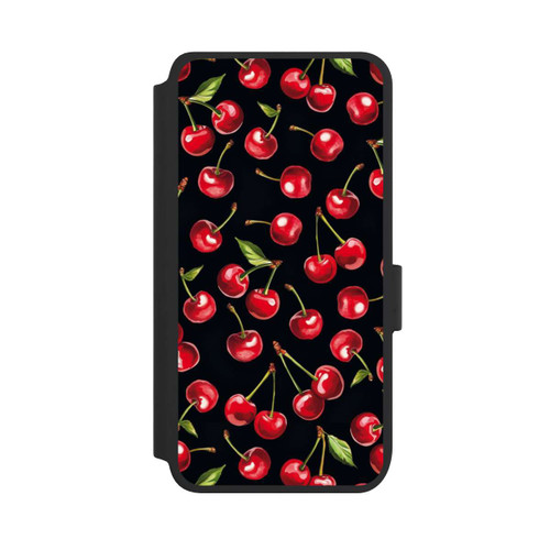 Samsung Galaxy S25 NIVOflip Kirschmuster Schwarz mit KI