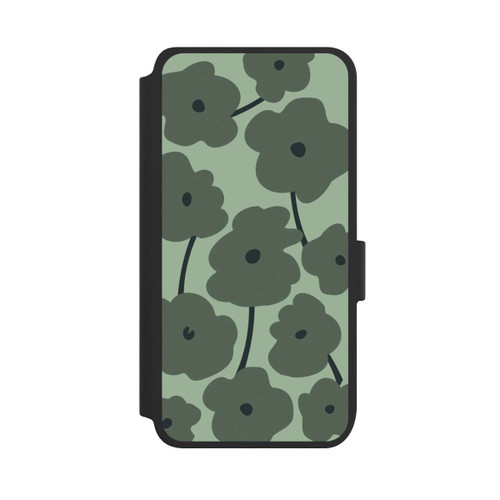 Samsung Galaxy S25 NIVOflip Minimalistische Blumen Grün