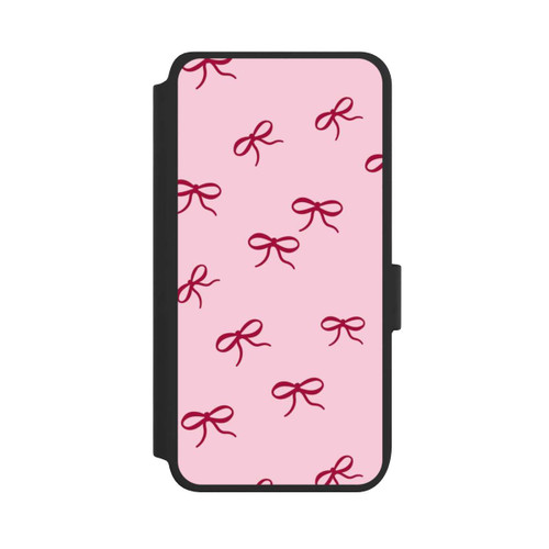 Samsung Galaxy S25 NIVOflip Schleifen Muster Rot Pink