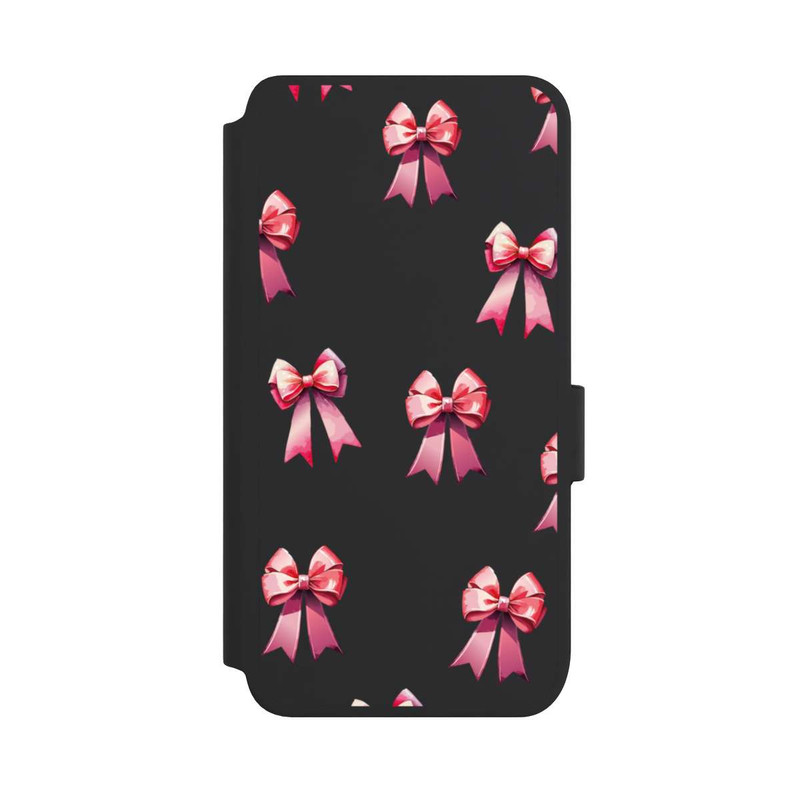 Galaxy S25 NIVOflip Schleifen Muster Aquarell Pink