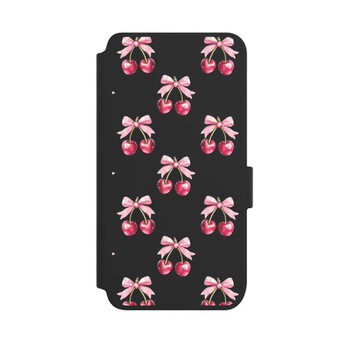 Samsung Galaxy S25 NIVOflip Cherry Bow Pattern Transparent with AI