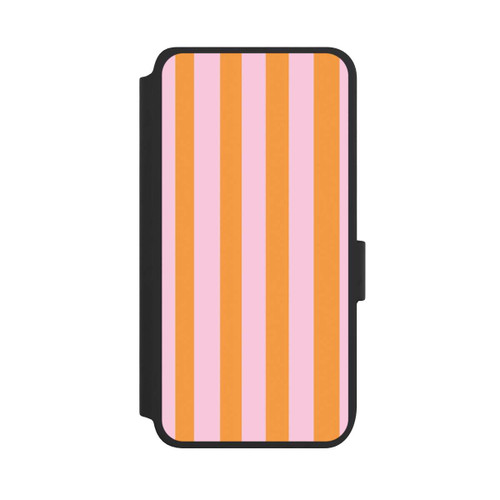 Samsung Galaxy S25 NIVOflip Orange Rosa Streifen