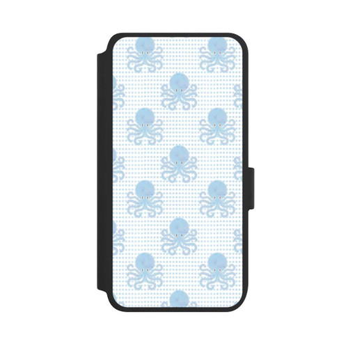 Samsung Galaxy S25 NIVOflip Blue Watercolor Octopus