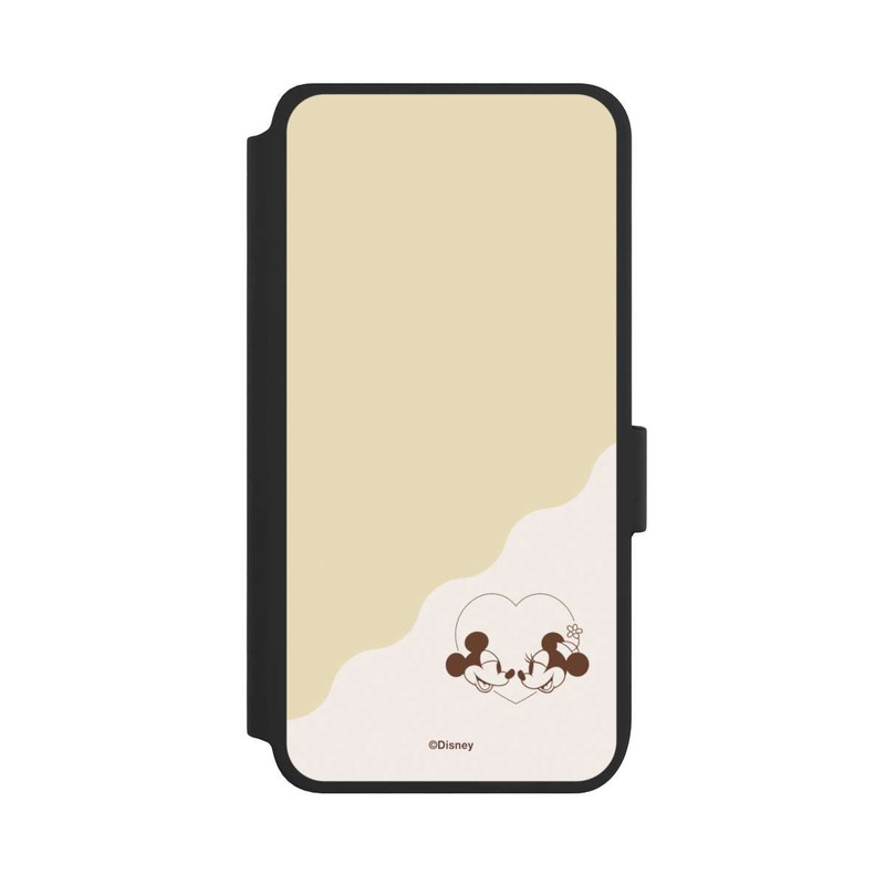 Galaxy S25 NIVOflip Mickey and Minnie Love Heart Beige