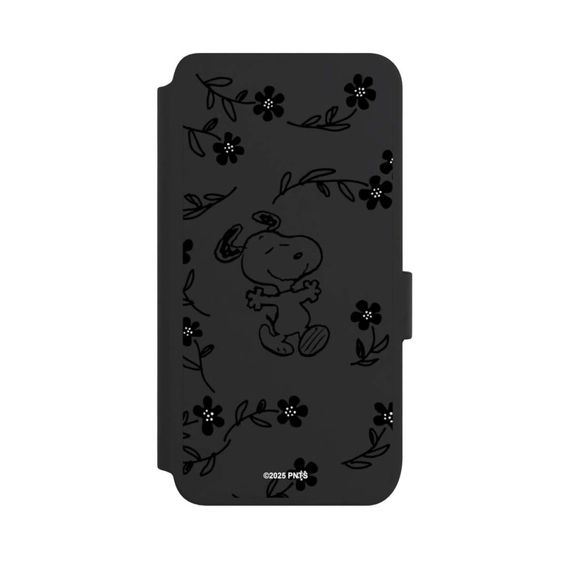 Galaxy S25 NIVOflip Snoopy und Flowers Transparent