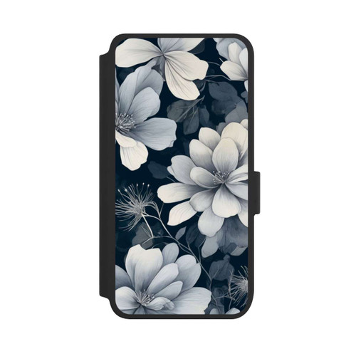 Samsung Galaxy S25 NIVOflip Negative Flower Blue White with AI