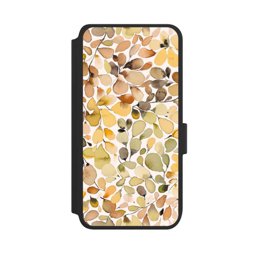 Samsung Galaxy S25 NIVOflip Eucalyptus Watercolor Leaves Brown Autumn