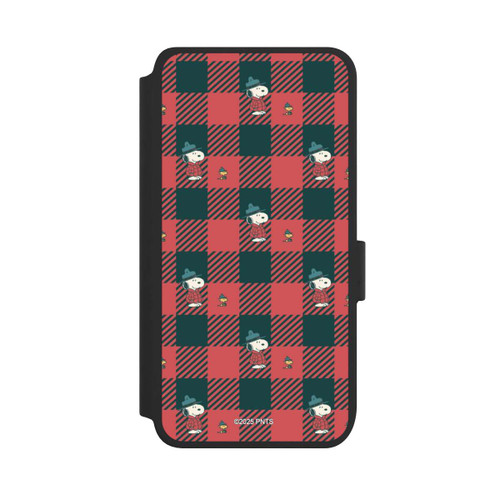 Samsung Galaxy S25 NIVOflip Peanuts Rot Schottenmuster