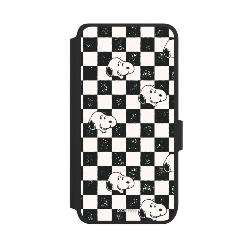 Galaxy S25 NIVOflip Snoopy Heads Checked Pattern