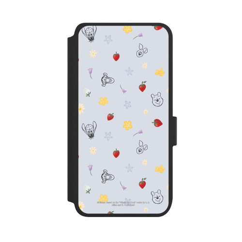 Samsung Galaxy S25 NIVOflip Winnie Puuh und Freunde Erdbeer Muster Blau