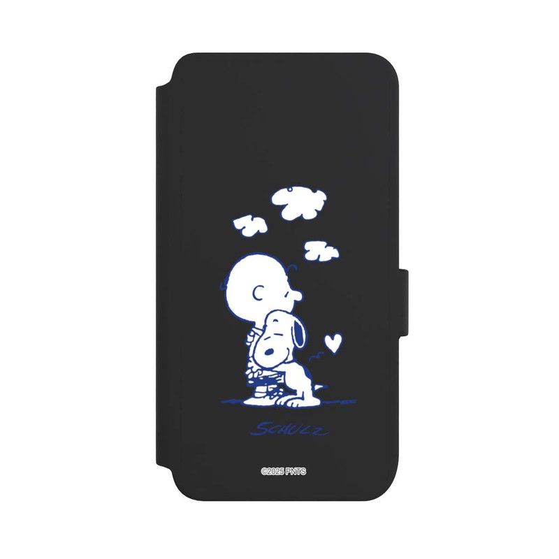 Galaxy S25 NIVOflip Peanuts Charlie Brown Snoopy Hug Transparent