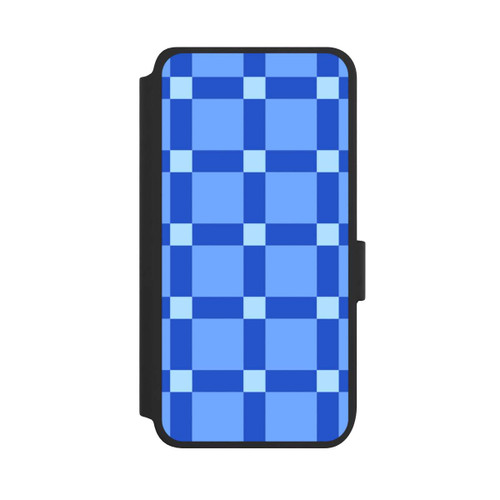 Samsung Galaxy S25 NIVOflip Big Blue Checked Pattern
