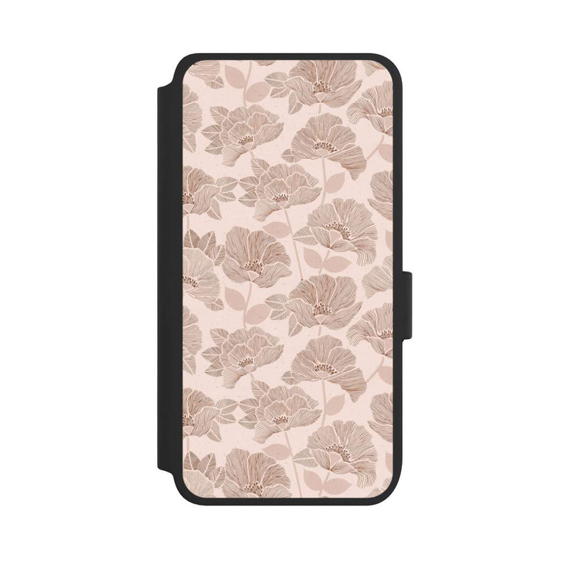 Galaxy S25 NIVOflip Brown Floral Block