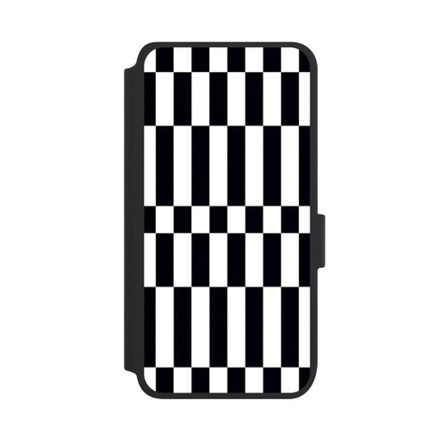 Samsung Galaxy S25 NIVOflip Checked Abstract Bold Black and White Color Block