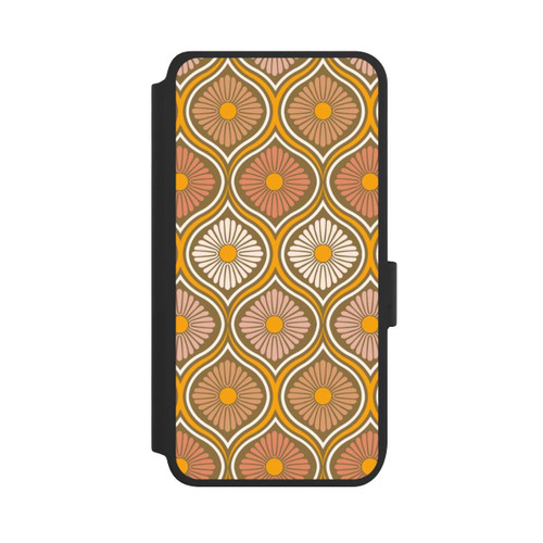 Samsung Galaxy S25 NIVOflip Groovy 70s Retro Mid-Century Daisy Flowers
