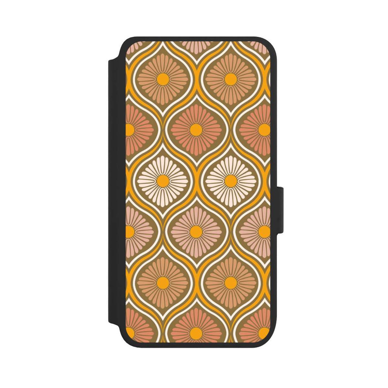 Galaxy S25 NIVOflip Groovy 70s Retro Mid-Century Daisy Flowers
