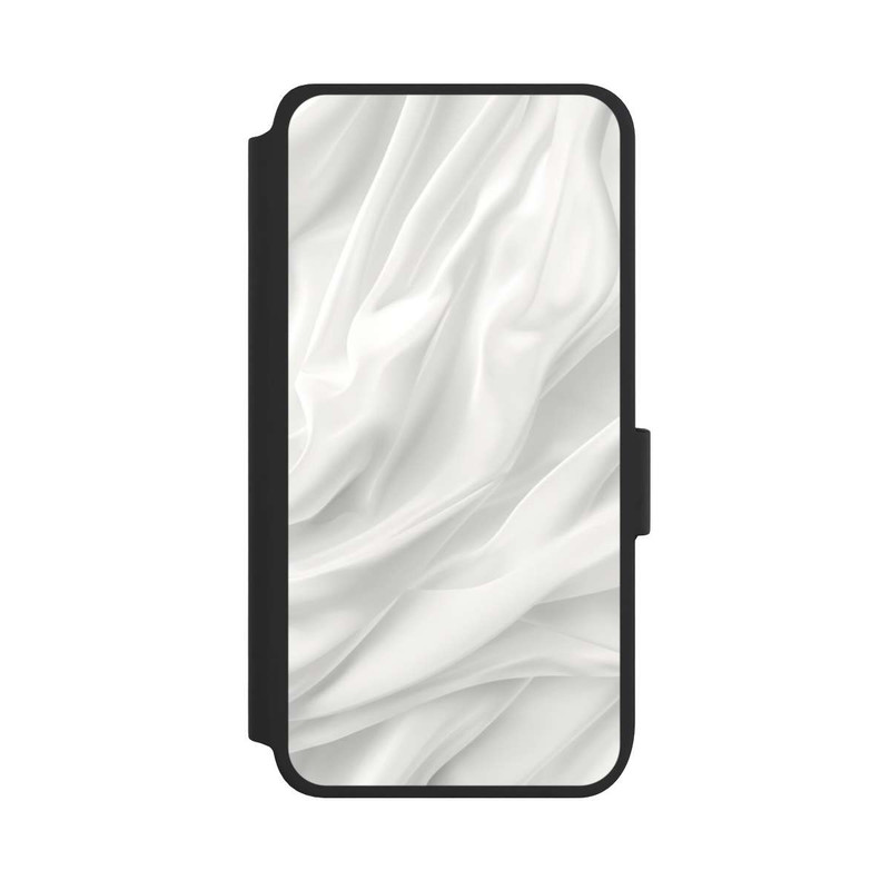 Galaxy S25 NIVOflip Weiße Seidenmatte Textur mit KI