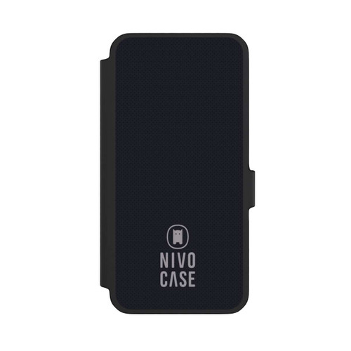 Samsung Galaxy A56 5G NIVOflip Nivocase Logo Schwarz Grau