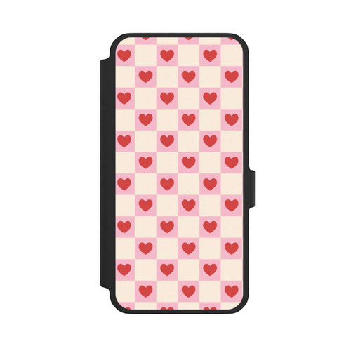 Samsung Galaxy A56 5G NIVOflip Cœurs à Carreaux Roses Saint-Valentin