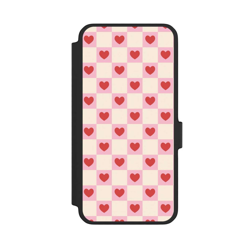 Galaxy A56 5G NIVOflip Cœurs à Carreaux Roses Saint-Valentin