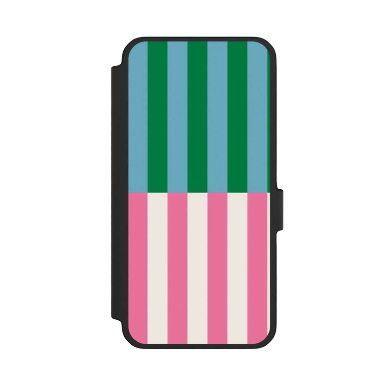 Galaxy A56 5G NIVOflip Motif Rayé Vert Rose