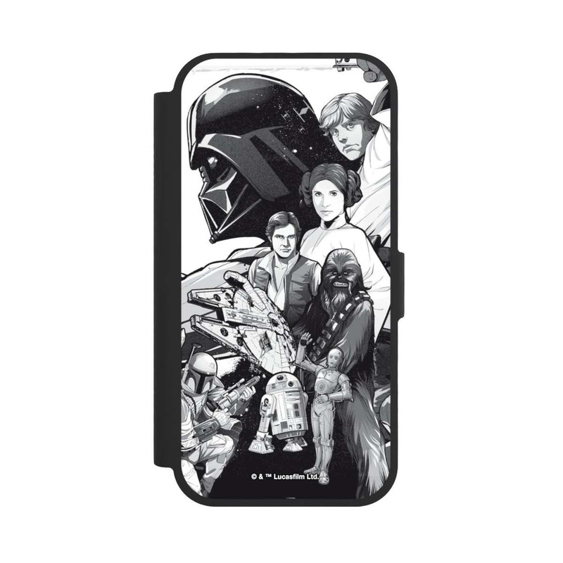 iPhone 17 NIVOflip StarWars Charaktere - Schwarz-Weiß