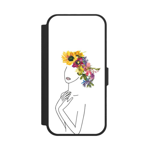  NIVOflip Line Art Frau mit Blumenkrone