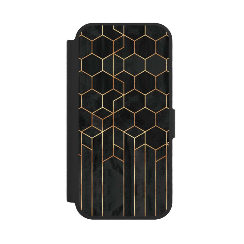 iPhone 17 NIVOflip Schwarze Sechsecke