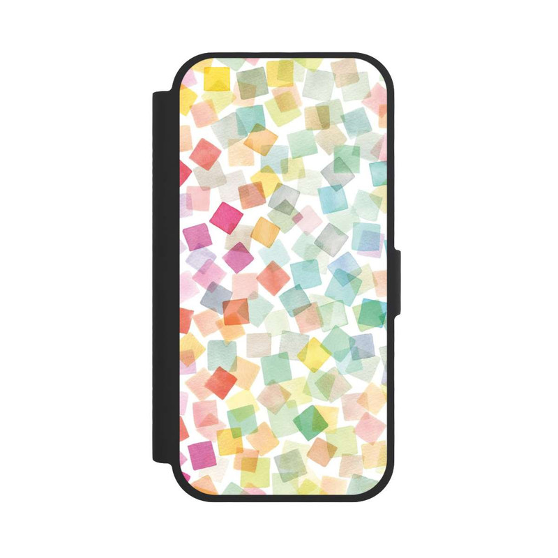 iPhone 17 NIVOflip Konfetti geometrische Plaids Regenbogen