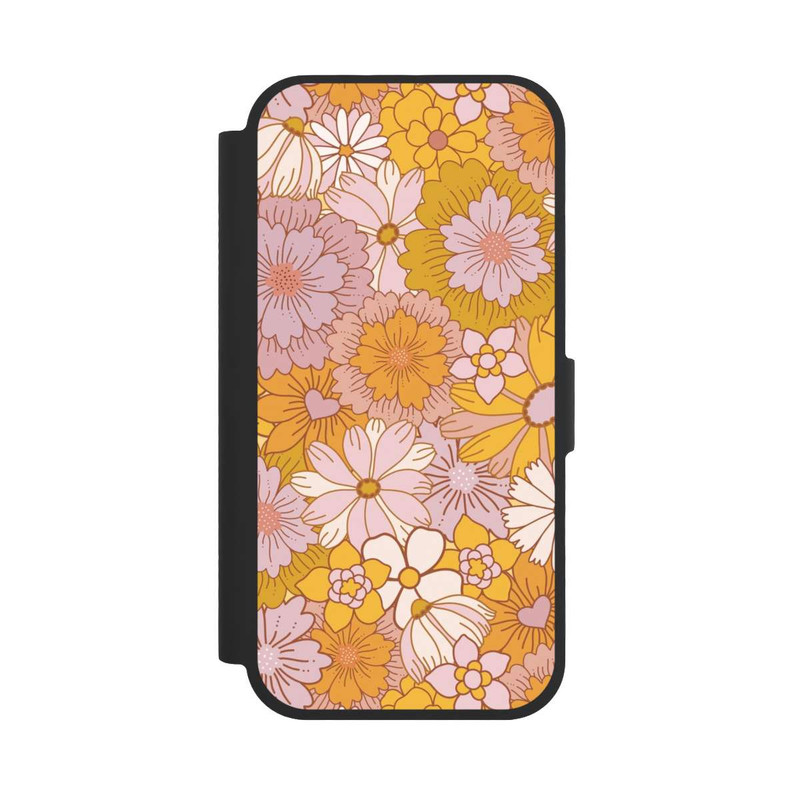 iPhone 17 NIVOflip Retro Blumentapete Gelb