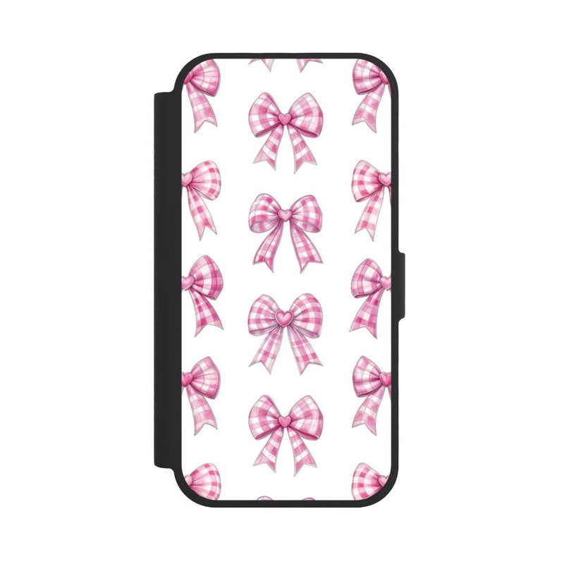 iPhone 17 NIVOflip Pinke Gingham Herzen und Schleifen mit KI