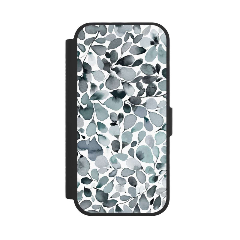 iPhone 17 NIVOflip Eucalyptus Watercolor Leaves Grey