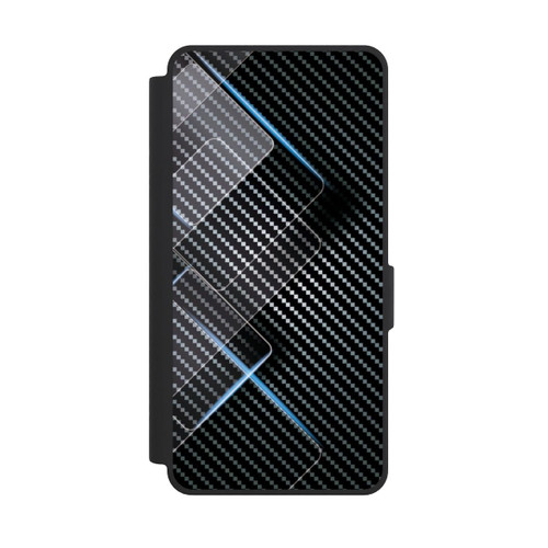 Samsung Galaxy S26 Ultra NIVOflip Blaue Linien auf Karbon