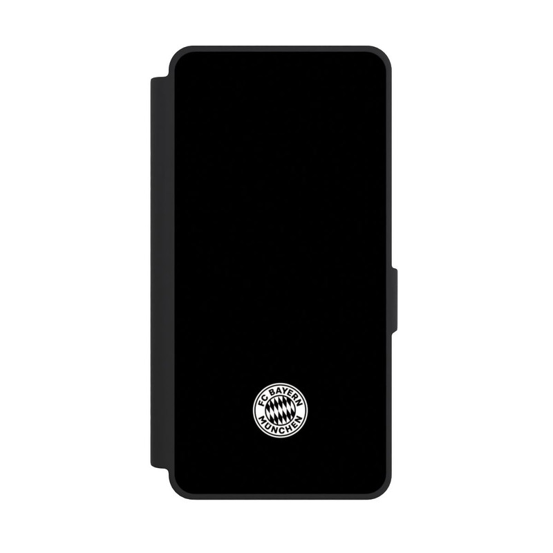 Galaxy S26 Ultra NIVOflip Logo FCB Classique Petit - Blanc sur Fond Noir