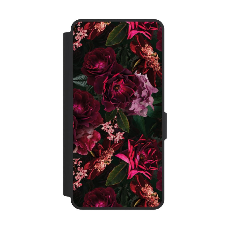 Galaxy S26 Ultra NIVOflip Dark Romantiv Red and Pink Peonies Flowers