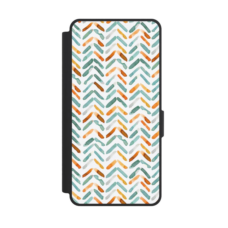 Galaxy S26 Ultra NIVOflip Elegant Fall Chevron Blue Orange