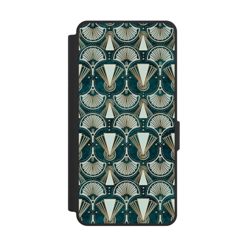 Samsung Galaxy S26 Ultra NIVOflip Art Deco Green Pattern